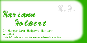 mariann holpert business card